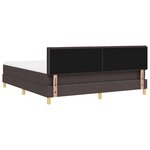 vidaXL Lit à ressorts avec matelas Marron foncé 180x200 cm Tissu