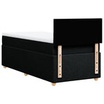 vidaXL Sommier à lattes de lit avec matelas noir 90x190 cm simple tissu