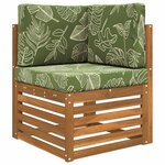 vidaXL Coussin de canapé d'extérieur 3 Pièces Modèle feuille Polyester