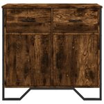 vidaXL Buffet chêne fumé 79 5x35 5x74 5 cm bois d'ingénierie