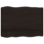 vidaXL Dessus de table bois chêne massif traité bordure assortie