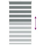 vidaXL Store zèbre gris foncé largeur du tissu 75 9 cm polyester