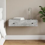 vidaXL Table d'appoint murale 87 5 x 34 5 x 17 cm Bois d'ingénierie
