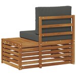 vidaXL Canapé d'extérieur extrémité Naturel 91 x 63 x 73 cm