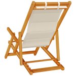 Chaises de plage pliantes vidaXL 2 Pièces Taupe en bois d'acacia et Textilène