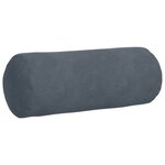 vidaXL Coussins d'accent 2 Pièces Gris foncé Ø 15 x 40 cm