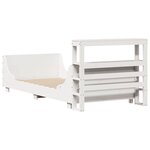 vidaXL Cadre de lit sans matelas blanc 75x190 cm bois de pin massif