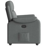 vidaXL Fauteuil inclinable Gris foncé Tissu