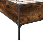 vidaXL Cadre de lit sans matelas chêne fumé 140x200 cm