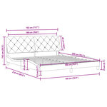 vidaXL Cadre de lit sans matelas noir 180x200 cm velours