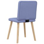 vidaXL Chaises à manger lot de 4 bleu jean tissu