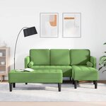 vidaXL Ensemble de Canapés 2 Pièces Vert clair 173 x 131 x 67 cm Velours