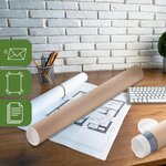 Pack and Move - Lot 12 tubes pour expédition et emballage - 0.6x50cm - Pour affiche et poster - Avec capuchon
