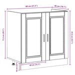vidaXL Meuble sous évier Porto 2 Pièces Marron Bois d'ingénierie