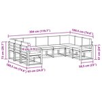 vidaXL Ensemble de canapés d'extérieur 9 pc Blanc et anthracite