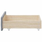 vidaXL Tiroirs de lit 2 Pièces gris clair bois d'ingénierie et tissu