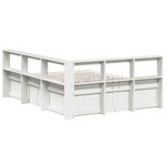 vidaXL Lit bibliothèque sans matelas blanc 140x200 cm bois pin massif