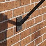 vidaXL Support de mât de drapeau Noir 10.5 x 7.5 cm Acier