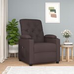 vidaXL Fauteuil inclinable électrique Marron foncé Tissu