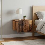 vidaXL Cabinet de chevet mural 2 pc Bois ancien 33 x 34 5 x 24 cm
