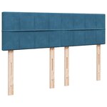 vidaXL Sommier à lattes de lit et matelas Bleu foncé 140x190cm Velours
