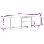 vidaXL Meuble TV avec éclairage LED vieux bois 160 5x41x50 cm