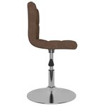 vidaXL Chaises pivotantes à manger lot de 6 marron tissu