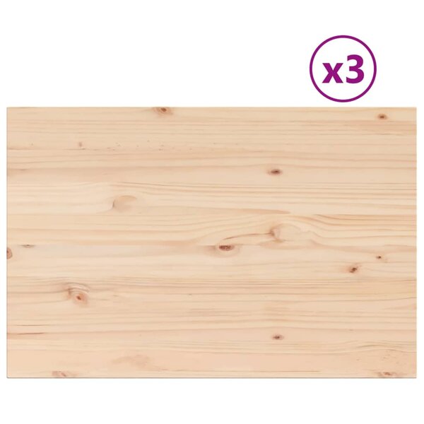 vidaXL Dessus de table 3 Pièces 80x53x1 7cm rectangulaire bois pin massif