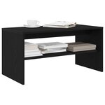 vidaXL Meuble TV chêne noir 80x40x40 cm bois d'ingénierie