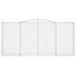 vidaXL Panier de gabions arqué 400x50x180/200 cm Fer galvanisé