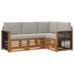 vidaXL Ensemble de canapés d'extérieur 4 pc Polyester