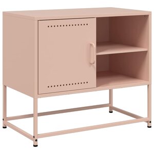 vidaXL Meuble TV rose 68x39x60 5 cm acier