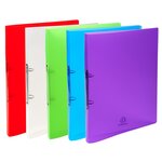 Classeur 2 Anneaux 15 Mm Polypropylène Crystal Colours - A4 - Couleurs Assorties - X 30 - Exacompta