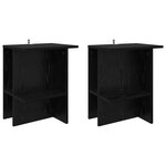 vidaXL Table basse 2 pc Chêne noir 40 x 30 x 49 cm Bois d'ingénierie
