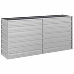 vidaXL Lit surélevé de jardin 160x40x77 cm Acier galvanisé Argenté