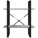 vidaXL Bibliothèque 2 niveaux Sonoma gris 60x30x70cm Bois d'ingénierie