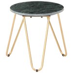 vidaXL Table basse Vert 40x40x40 cm Pierre véritable et texture marbre