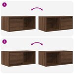 vidaXL Meuble TV chêne marron 60x31x25 5 cm bois d'ingénierie