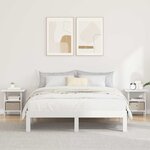 vidaXL Table de chevet 2 Pièces Blanc 41 x 40 x 45 cm Bois d'ingénierie
