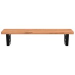 vidaXL Étagère de vasque murale acier et bois massif de hêtre