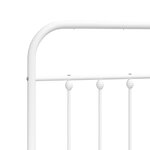 vidaXL Cadre de lit métal sans matelas et tête de lit blanc 180x200 cm