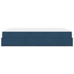 vidaXL Cadre de lit avec stockage Bleu 140 x 200 cm tissu