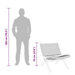 vidaXL Chaise de relaxation rotin kubu naturel et bois d'acajou massif