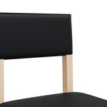 vidaXL Chaises de bar lot de 2 bois massif d'hévéa et similicuir