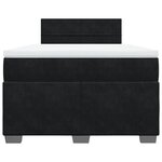 vidaXL Sommier à lattes de lit avec matelas Noir 120x200 cm Velours