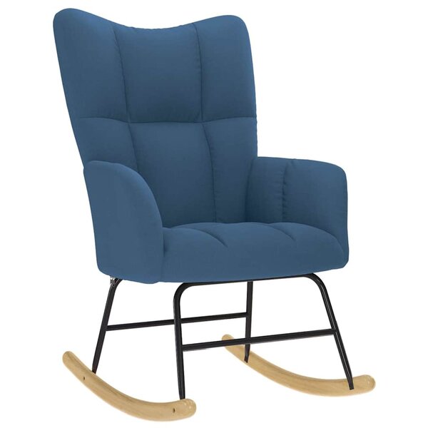 vidaXL Chaise à bascule Bleu Tissu