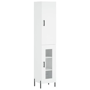 vidaXL Buffet haut Blanc 34 5x34x180 cm Bois d'ingénierie