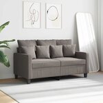 vidaXL Canapé à 2 places Taupe 120 cm Tissu