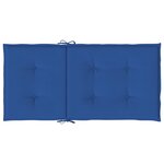vidaXL Coussins de chaise de jardin à dossier bas lot de 2 bleu royal