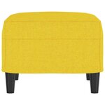 vidaXL Repose-pied Jaune clair 60x50x41 cm Tissu
